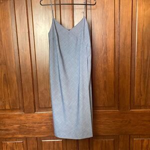 Banana Republic Women’s Cascade Slip Dress Blue Sleeveless Knee Length Size 10